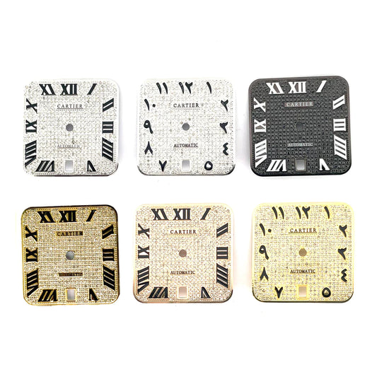 For Cartier Santos Date 40mm 1.00ct Diamond Dials