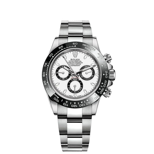 Rolex Cosmograph Daytona 2019 40mm White Dial Black Bezel Oystersteel Watch 116500LN
