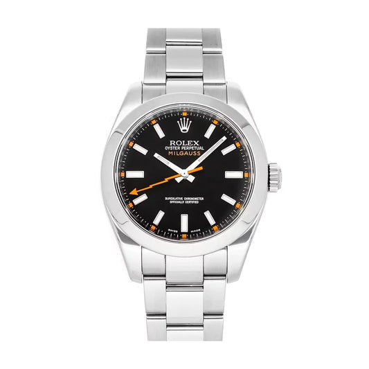Rolex Milgauss 2014 40mm Black Dial Oyster Stainless Steel Watch 116400
