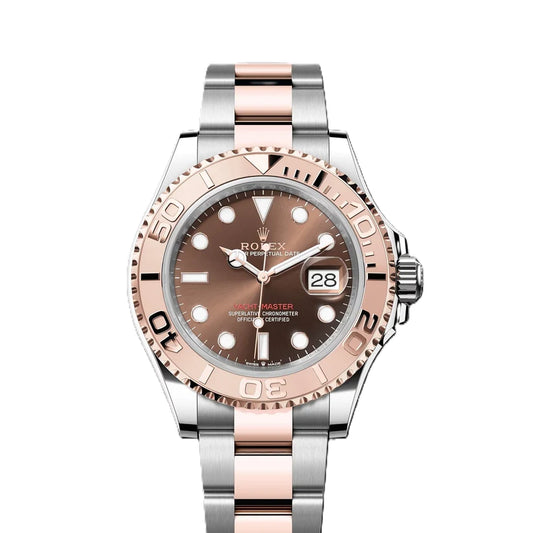 Rolex Yacht-Master 40mm Rose Gold Steel Chocolate Dial Oyster Watch 116621