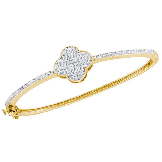 Yellow Gold Diamond Bangle Bracelet