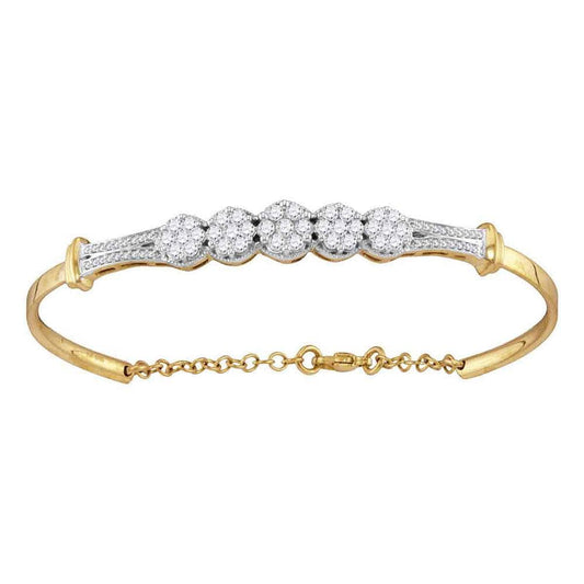 Yellow Gold Diamond Bangle Bracelet