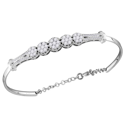 white gold diamond bangle bracelet
