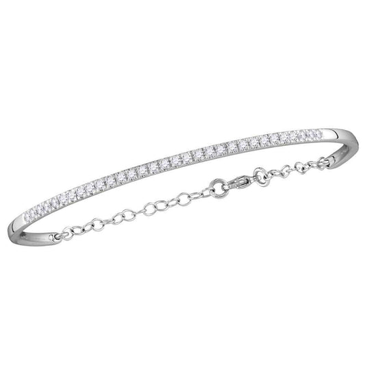 white gold diamond bangle bracelet