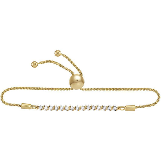 diamond bolo bracelet yellow gold