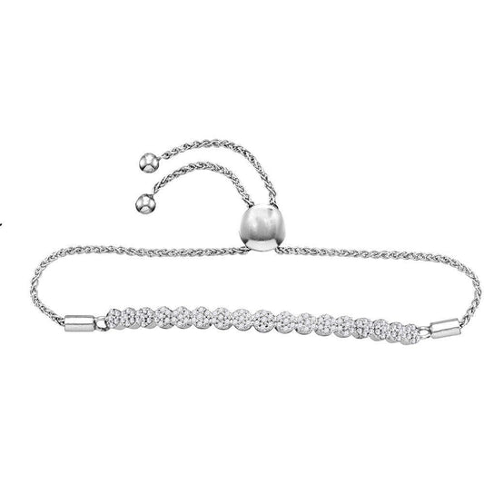 white gold diamond bolo bracelet