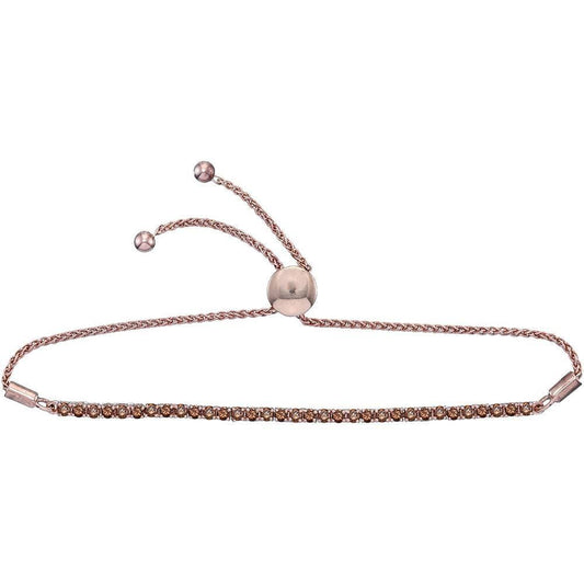 rose gold diamond bolo bracelet