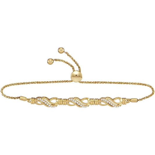 diamond bolo bracelet yellow gold