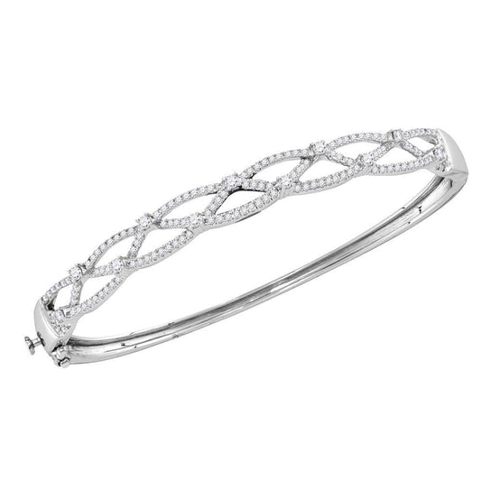 white gold diamond bangle bracelet