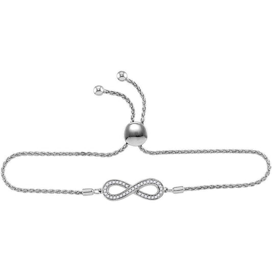 Sterling Silver Diamond Bolo bracelet