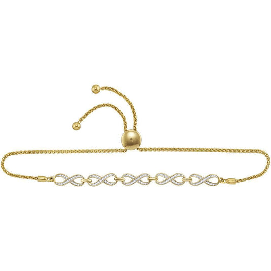 Gold Diamond bolo bracelet