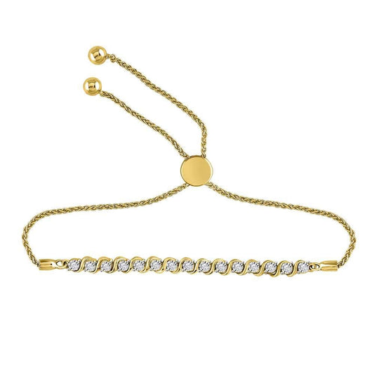 gold diamond bolo bracelet