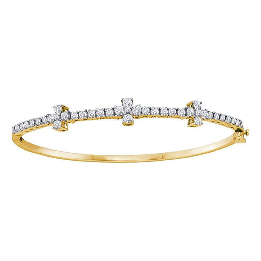 Yellow Gold Diamond Bangle Bracelet