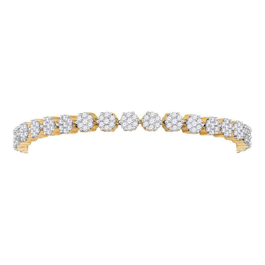 yellow gold diamond tennis bracelet