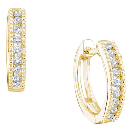 Diamond accent Hoop Earrings