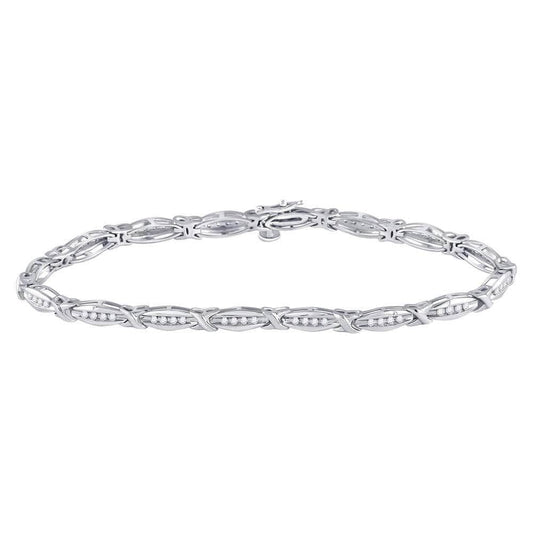 10k white gold diamond bracelet