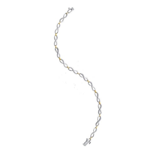 two tone diamond bracelet