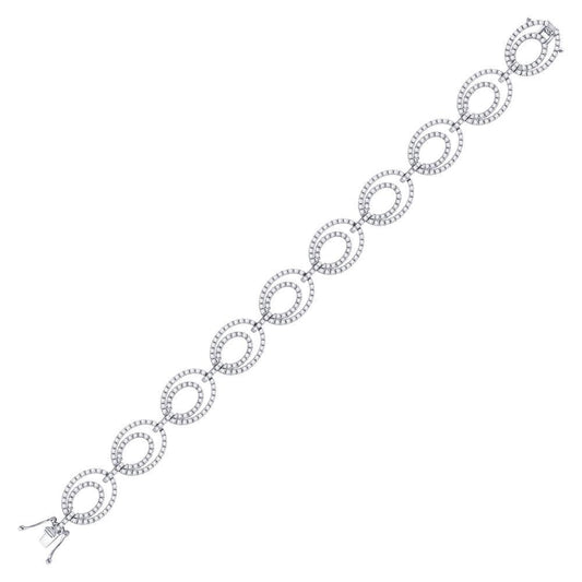 14k white gold diamond bracelet