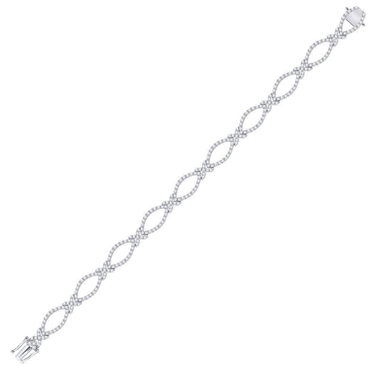 14k white gold diamond bracelet