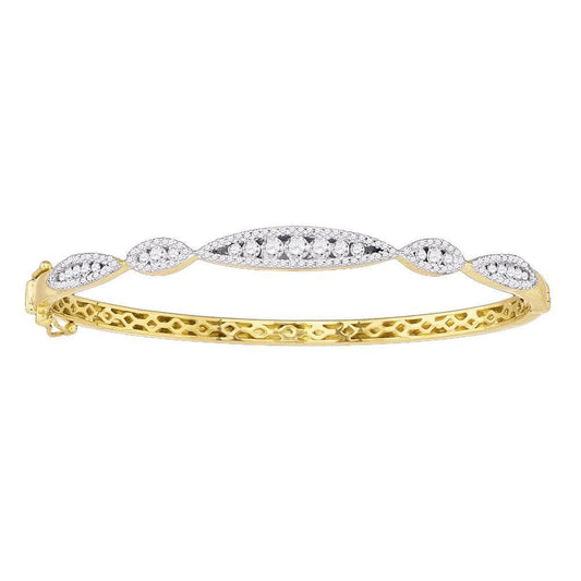 Yellow Gold Diamond Bangle Bracelet
