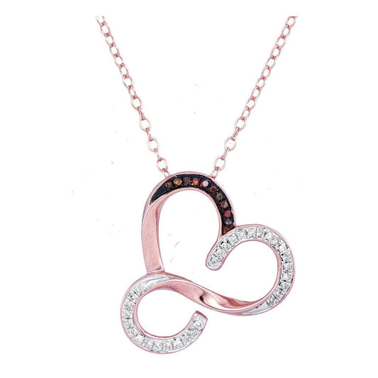 10K Rose Gold Enhanced Diamond Heart Pendant