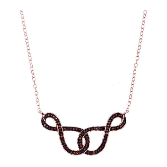 10K Rose Gold Enhanced Diamond Heart Necklace