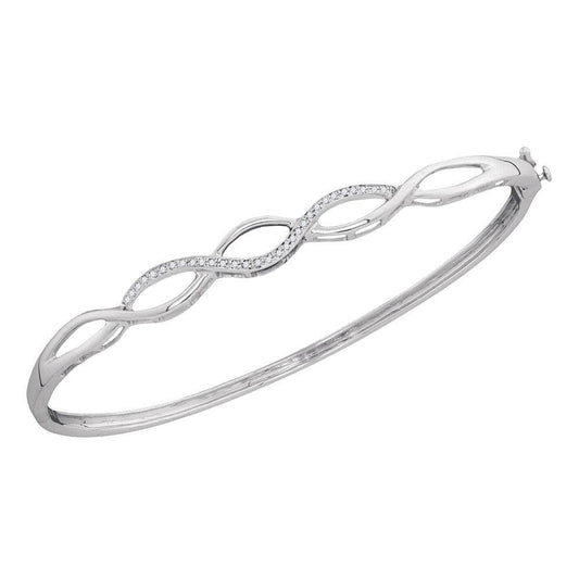 white Gold Diamond Bangle Bracelet