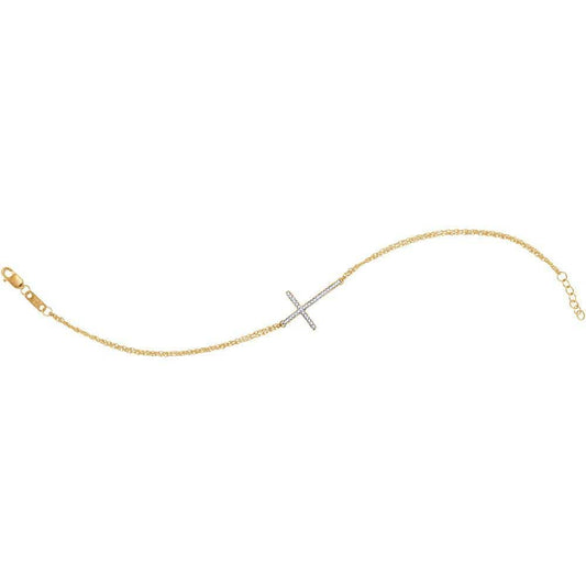 yellow gold diamond bracelet