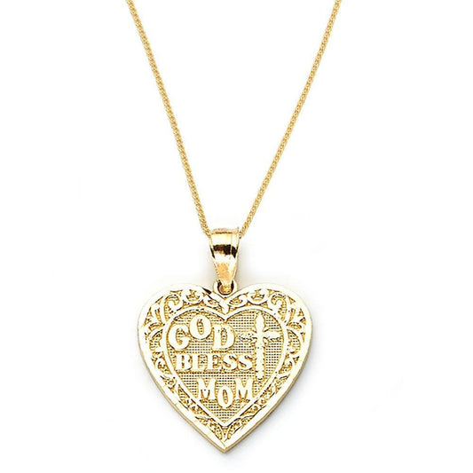gold mom pendant