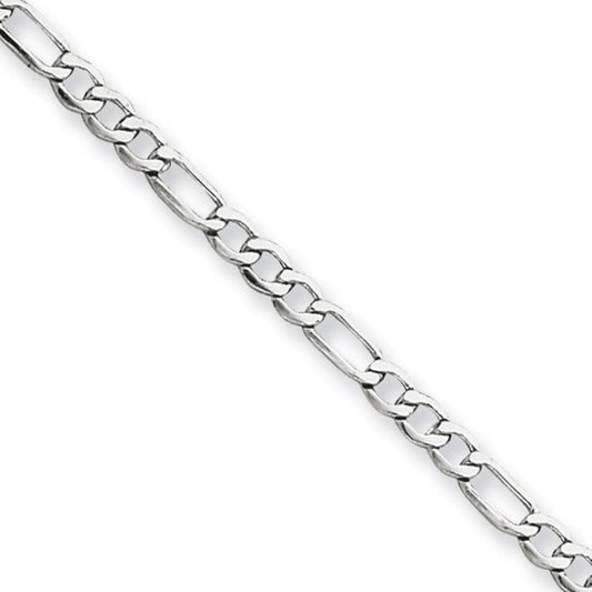 white gold figaro chain
