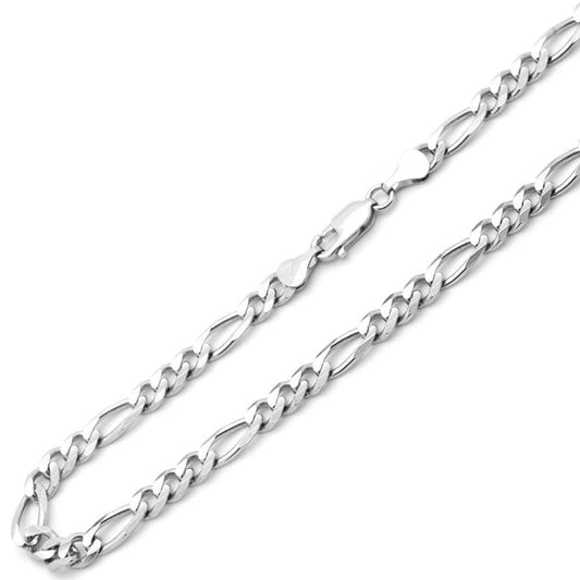white gold figaro chain