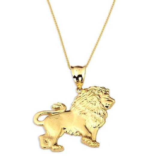 gold lion pendant necklace