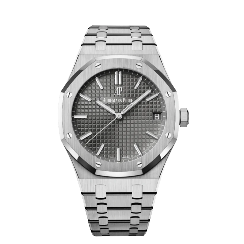Audemars Piguet 41mm Royal Oak Gray Dial Stainless Steel Watch 15500ST