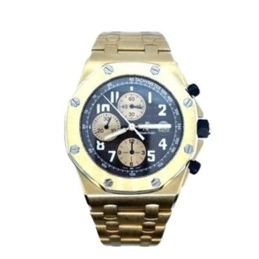 Audemars Piguet 42mm Royal Oak Offshore Arnold Schwarzenegger Brown Dial 18k Yellow Gold Watch 26007BA Converted
