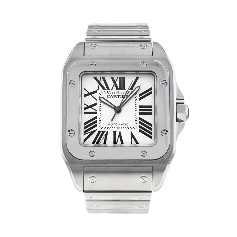 Cartier Santos 100 38mm Stainless Steel Watch - Jawa Jewelers