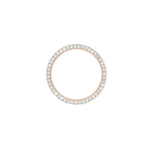 For Rolex 36mm 2.50ct 10k Rose Gold Diamond Bezel