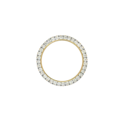 For Rolex 36mm 4.00ct 10k Yellow Gold Diamond Bezel