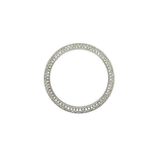 For Rolex 41mm 3.00ct Steel Two Rows Diamond Bezel