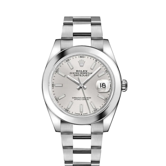 Rolex Datejust 41mm Silver Dial Oyster Stainless Steel Watch 116300