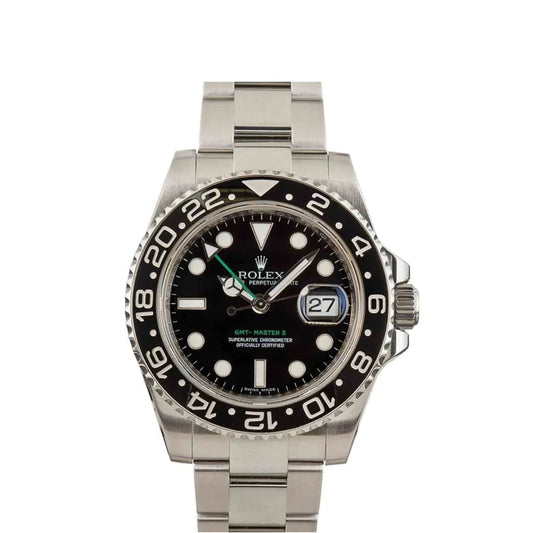 Rolex GMT-Master II 40mm Black Dial & Bezel Oyster Stainless Steel Watch 116710