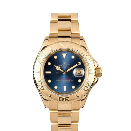 Rolex Yacht-Master 40mm Yellow Gold Blue Dial Oyster Watch 16628