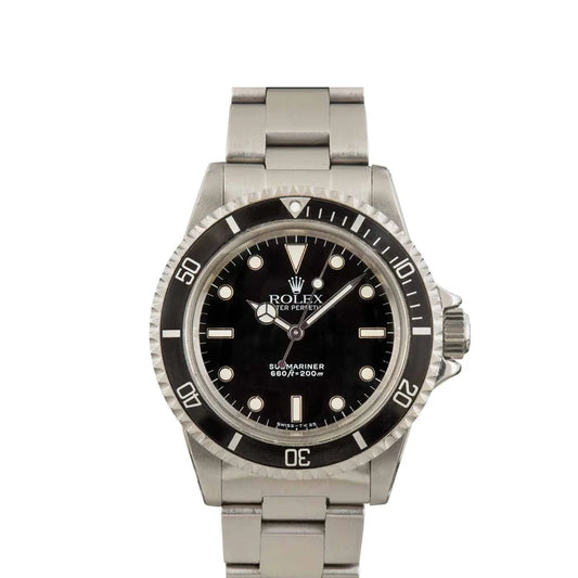 Vintage Rolex Submariner 40mm Black Dial & Bezel Stainless Steel Watch 5513