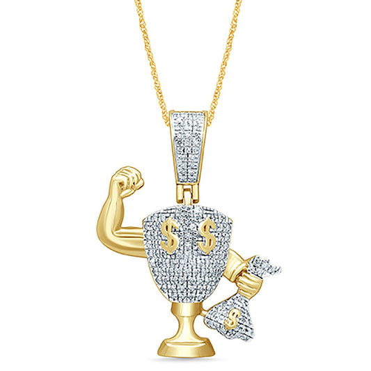 10K 0.32-0.36CT D-TROPHY WITH MONEY BAG