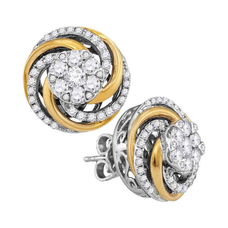flower cluster diamond earring