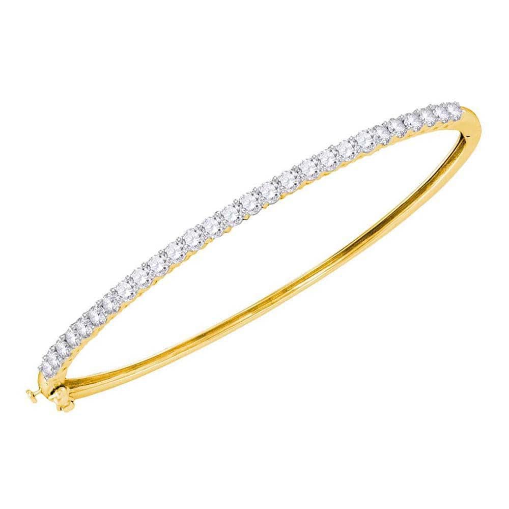 Amazon.com: FINEROCK 2 Carat Natural Diamond Womens Bangle Bracelet in 14K  Rose Gold - IGI Certified: Clothing, Shoes & Jewelry