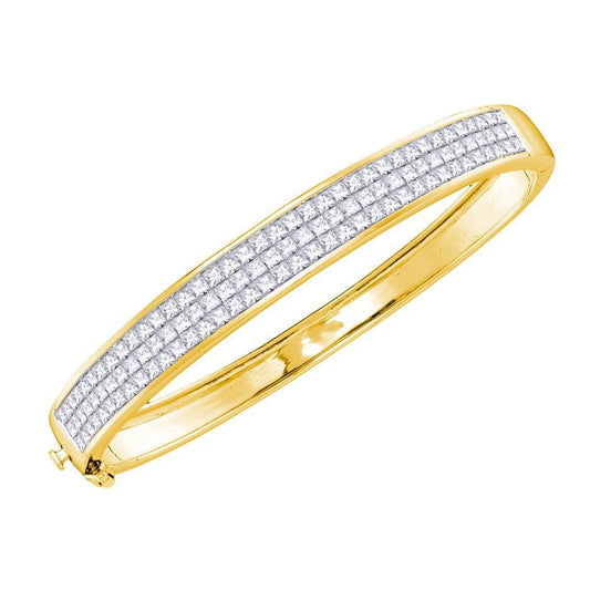 14k Yellow Gold Diamond Bangle Bracelet