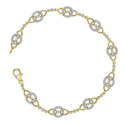 yellow gold diamond bracelet