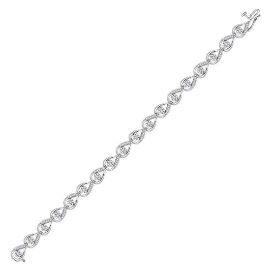 10K white gold diamond bracelet