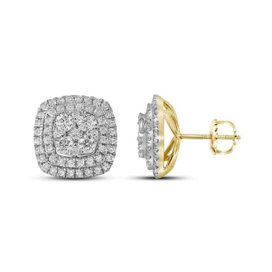 cluster diamond earrings