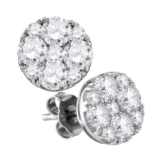 diamond cluster earrings